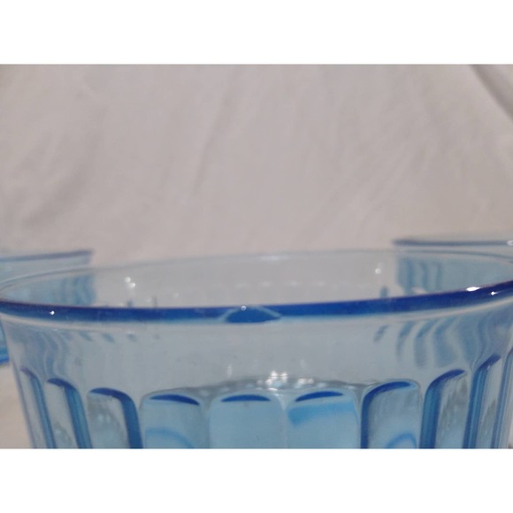 Set of 4 Ice blue forte crisa ribbed soup or salad bowls - Picture 6 of 6